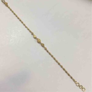 Simple Plain 916 Gold Ladies Bracelet