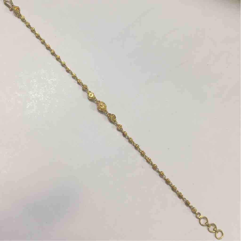 Simple Plain 916 Gold Ladies Bracelet