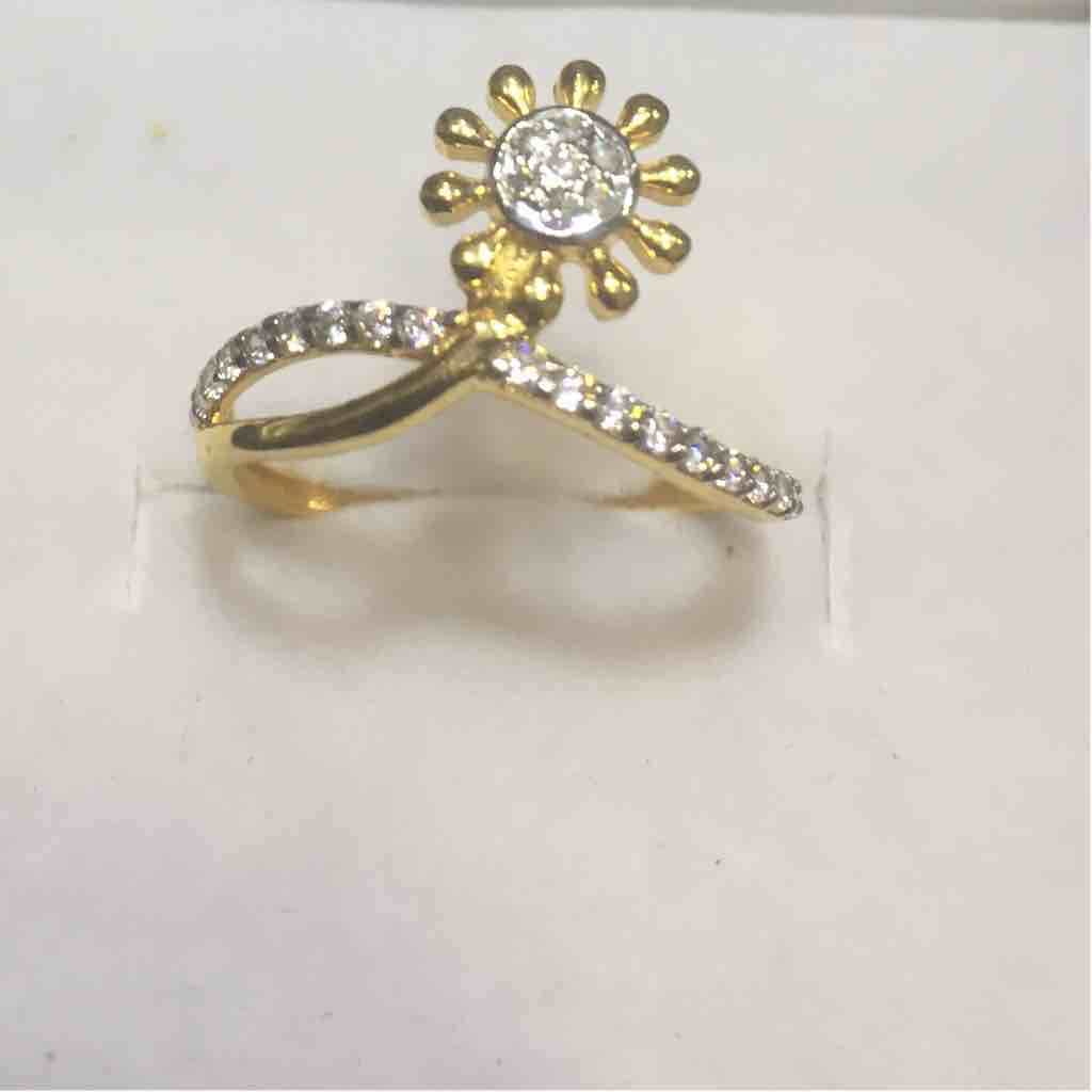 916 Gold Sun Shape Ladies Ring