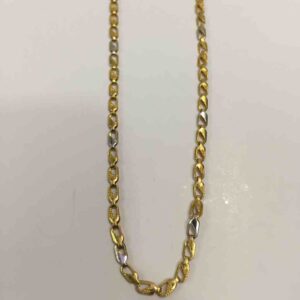 22KT Gold With Rodium  chain