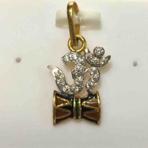 916 Unique Gold Studded Pendant
