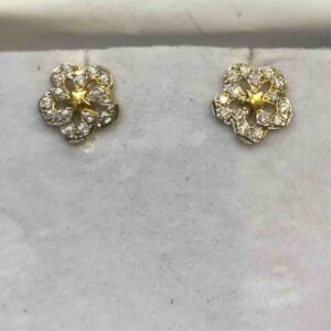 22KT Gold Star Shape Antique Earrings