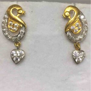916 Gold Peacock Pattern Earrings