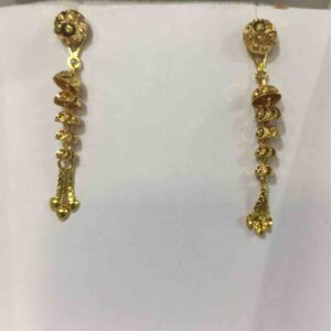 Stylish 916 Gold Long Ladies Earrings