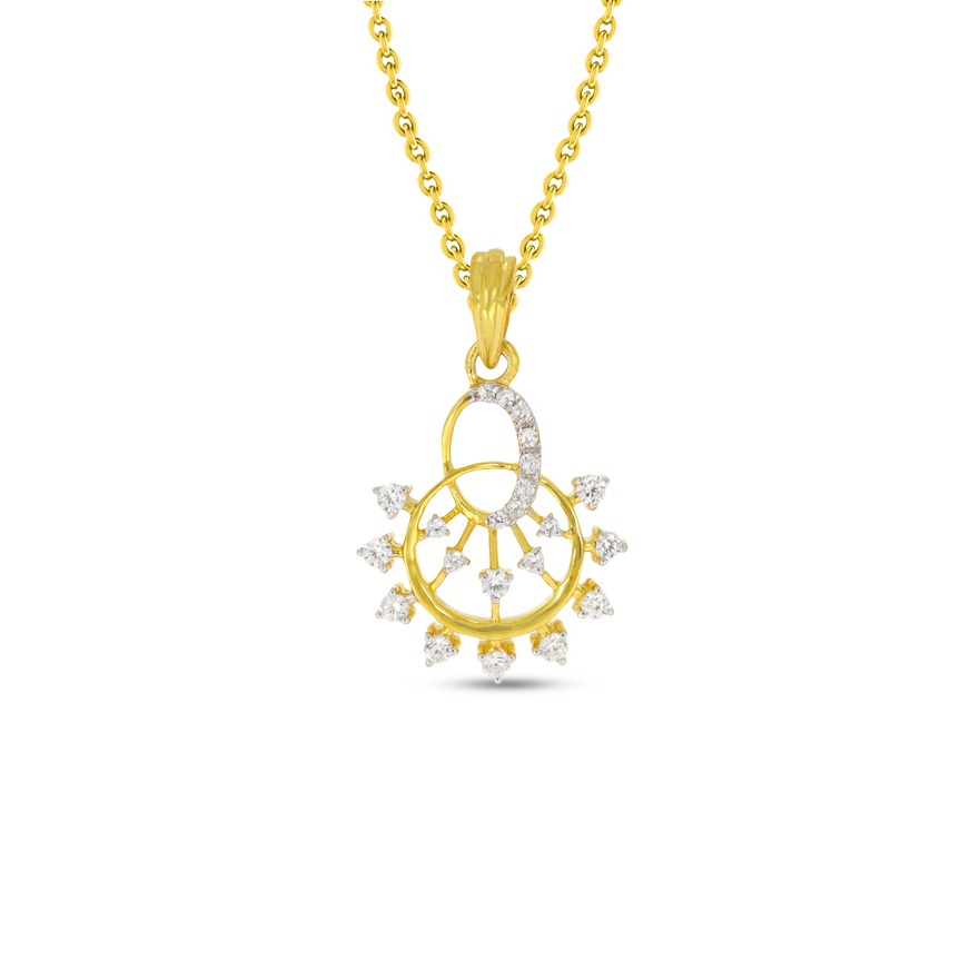 bariki gold and diamond pendant