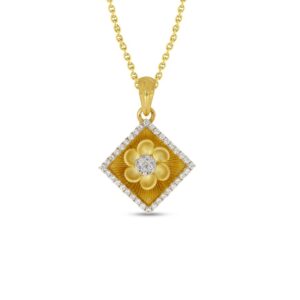bariki gold and diamond pendant