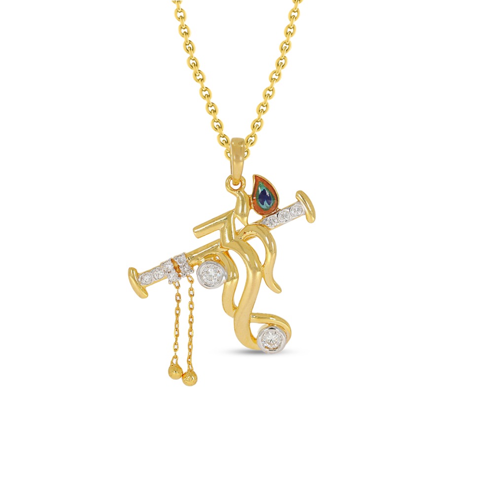 Bariki gold and diamond pendant