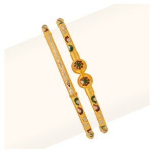 916 Gold Single Pipe Manka Modhiya Copper Kadli RJSP-053