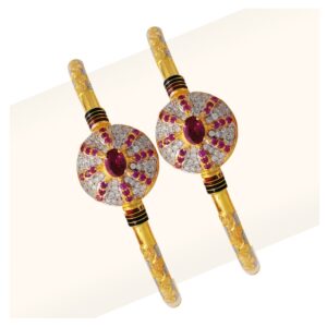 916 Gold Single Pipe Manka Modhiya Copper Kadli RJSP-049