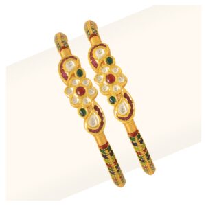 22K Gold Single Pipe Manka Modhiya Copper Kadli RJSP-045
