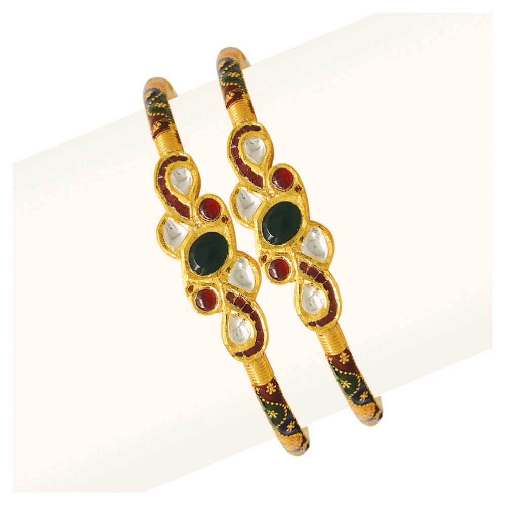 916 Gold Single Pipe Manka Modhiya Copper Kadli RJSP-041