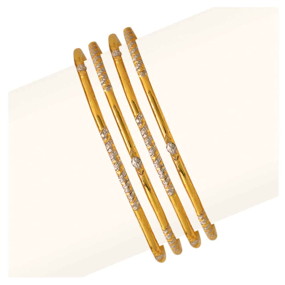 916 Gold Four Pair Copper Kadli Bangle RJFP-025