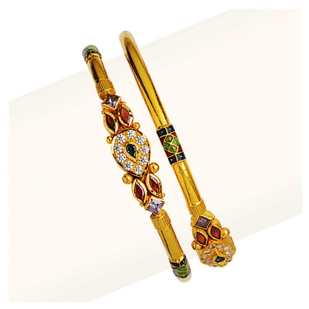916 Gold Colorful Cross Pipe Copper Kadli RJCP-062