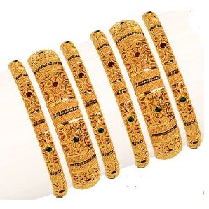 22K / 916 Gold Antique Necklace Set ( 6 Pieces )
