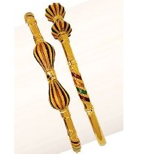 916 Stunning Gold Single Pipe Kadli