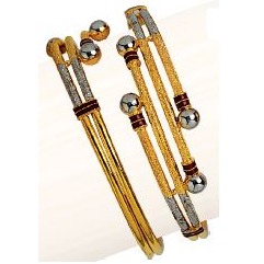 22K / 916 Gold Cross Pipe Ladies Kadli