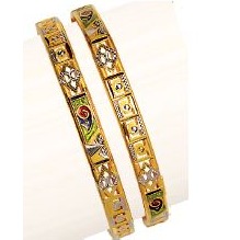 22K / 916 Gold Yellow Antique Ladies Kadli