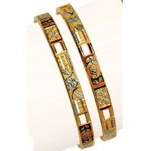 916 Gold Yellow Double Pipe Kadli