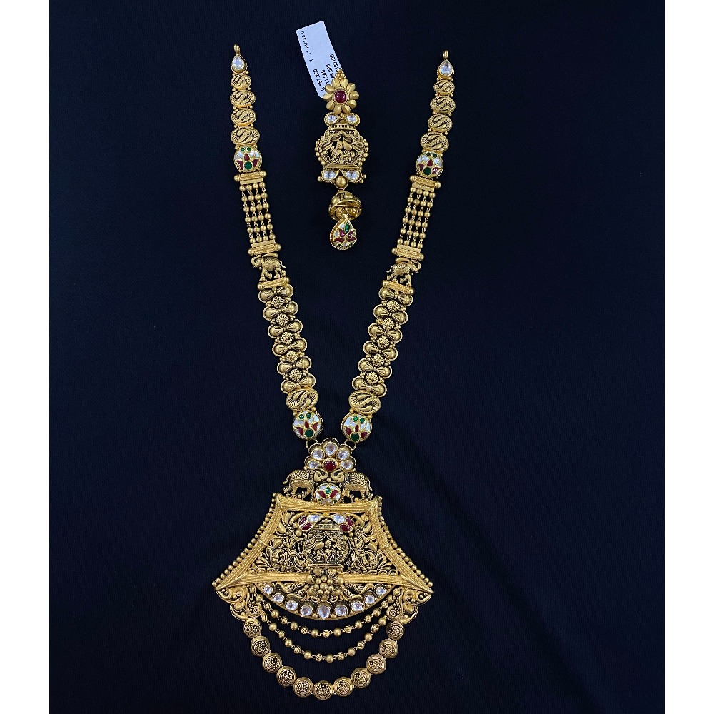 22kt gold antique traditional necklace set - Image 2