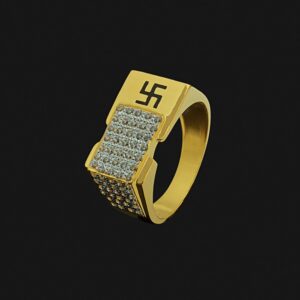 22KT Gold CZ Gents Ring GR-3212