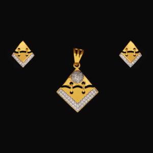 22KT Gold CZ Pendant Set PS-3840