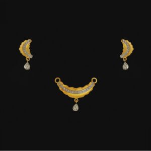 22Kt Gold CZ Mangalsutra Pendant Set MS-2472