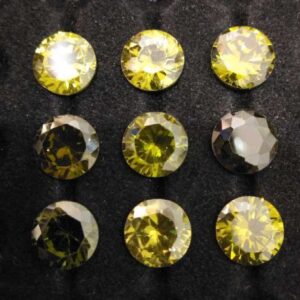 CZ Shiny Round Colored Stone