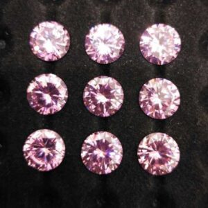 CZ Shiny Round Colored Stone