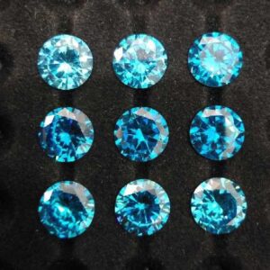 CZ Shiny Round Colored Stone