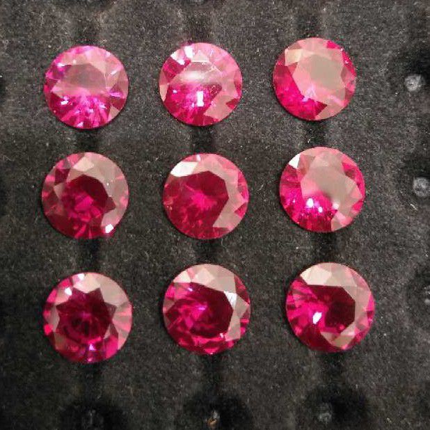 CZ Shiny Round Colored Stone