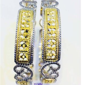 Fancy CNC Gold Ladies Bangles