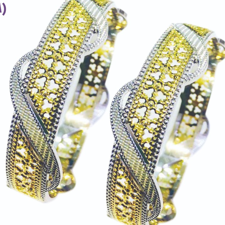 22KT Ladies Fusion CNC ganga jamuna bangles