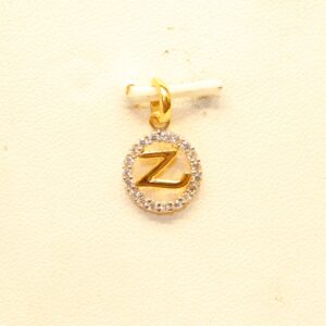 22KT Yellow Gold Attractive Modern Letter ' Z ' Pendant