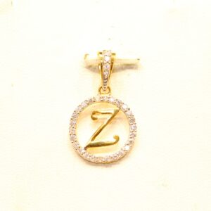 22KT Yellow Gold Attractive Modern Letter ' Z ' Pendant