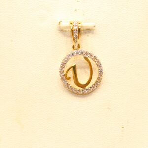 22KT Yellow Gold Designer Letters Pendant