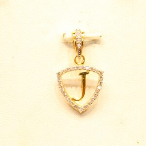 22KT Yellow Gold Special Indian Letter 'J'  Pendant