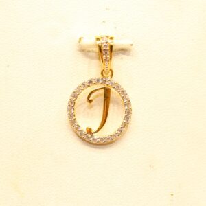 22KT Yellow Gold Special Indian Letter 'J'  Pendant