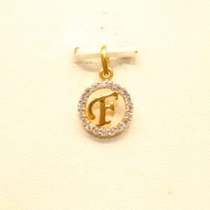 22KT Yellow Gold Fancy Letter 'F' Pendant