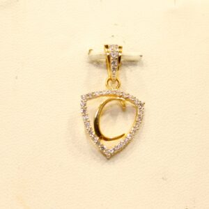 22KT Gold Ladies indian Designer Letter ' C ' Pendant