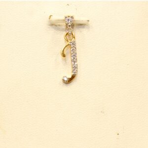 22KT Yellow Gold Ladies Indian Stylish Letters 'J ' Pendant