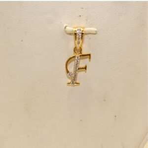 916 Yellow Gold Indian Attractive Letter 'F' Pendant