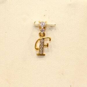 916 Yellow Gold Indian Attractive Letter 'F' Pendant