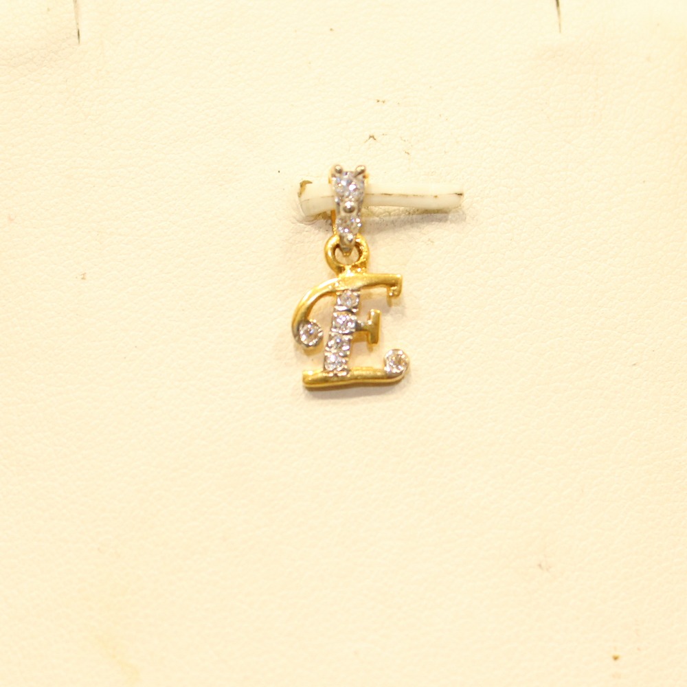 22KT Yellow Gold Fancy Letter 'E' Fancy Pendant