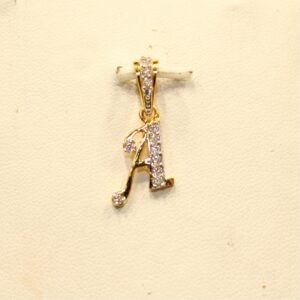 22KT Yellow Gold Indian Attractive Ladies Alphabet ' A ' Pendant