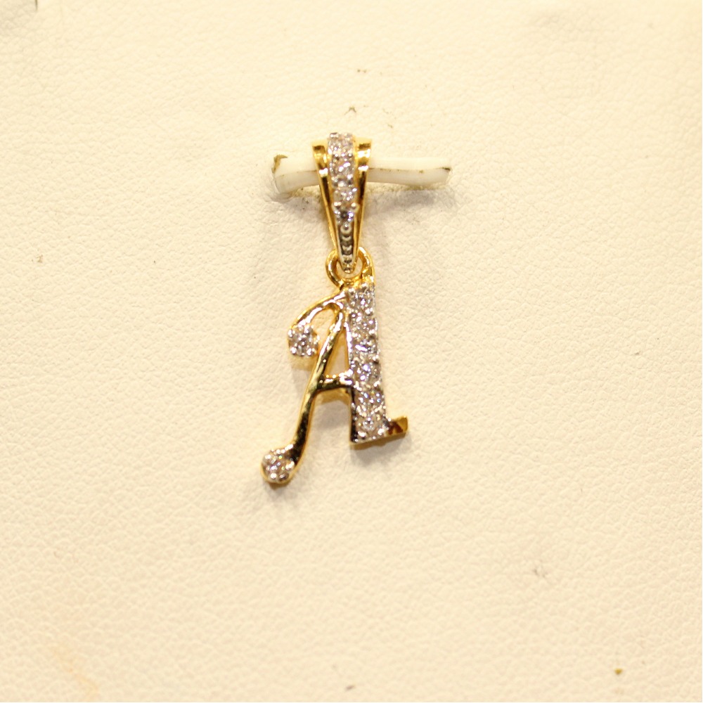 22KT Yellow Gold Indian Attractive Ladies Alphabet ' A ' Pendant