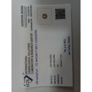 3.75ct round  pearl-moti