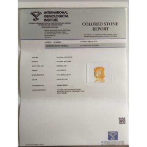 4.44ct rectangle  yellow-sapphire-pukhraj