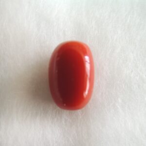 3.51ct (3.85 ratti) oval natural red-coral (mungaa) KBG-C001
