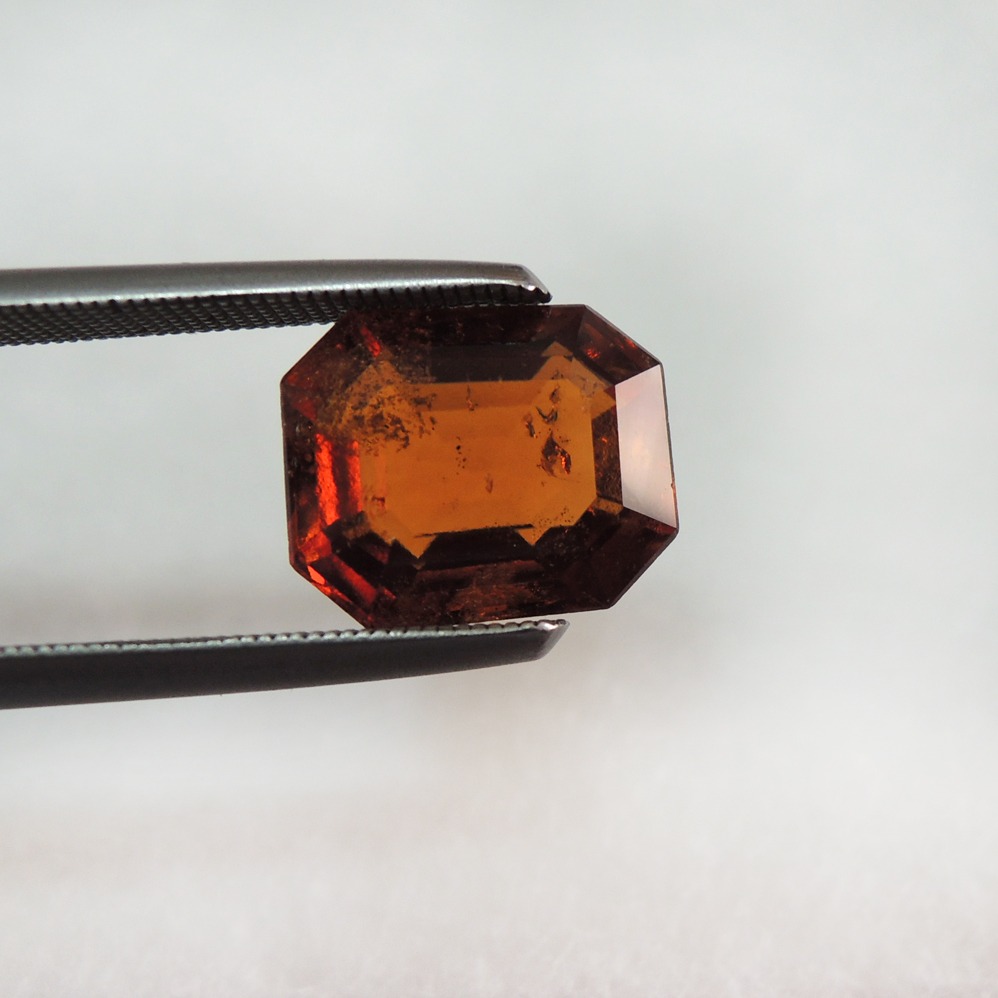 4.00ct rectangle natural hessonite-gomed KBG-G005