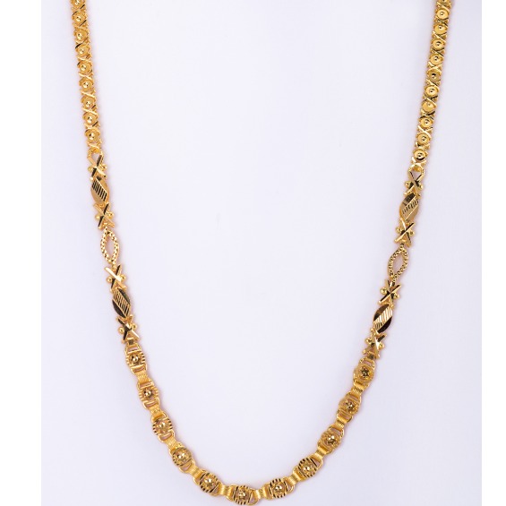 22KT Gold Ladies Fancy Handmade Chain Yellow